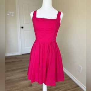 GB Vibrant Pink Sleeveless Dress Girls Junior’s Size M 100% Cotton